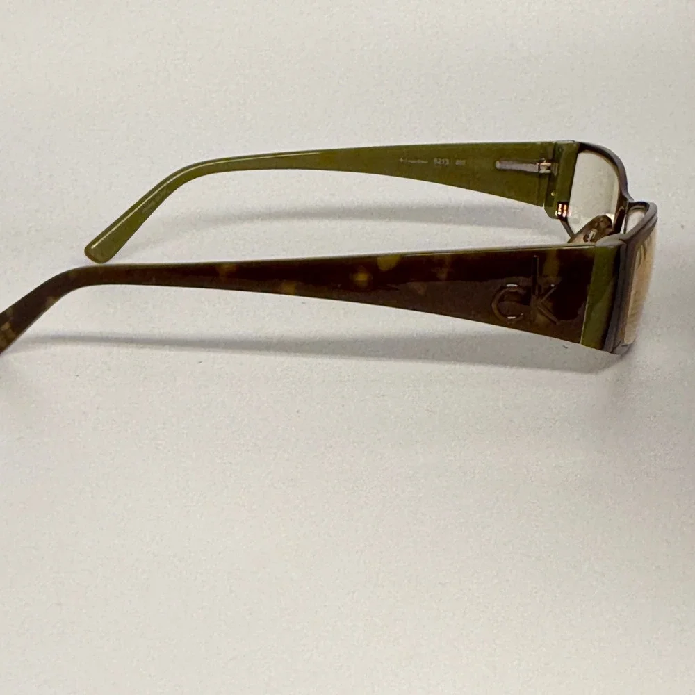 Calvin Klein 5213 250 Eyeglasses Green‎ Tortoise Rectangle Frames 53-16-140